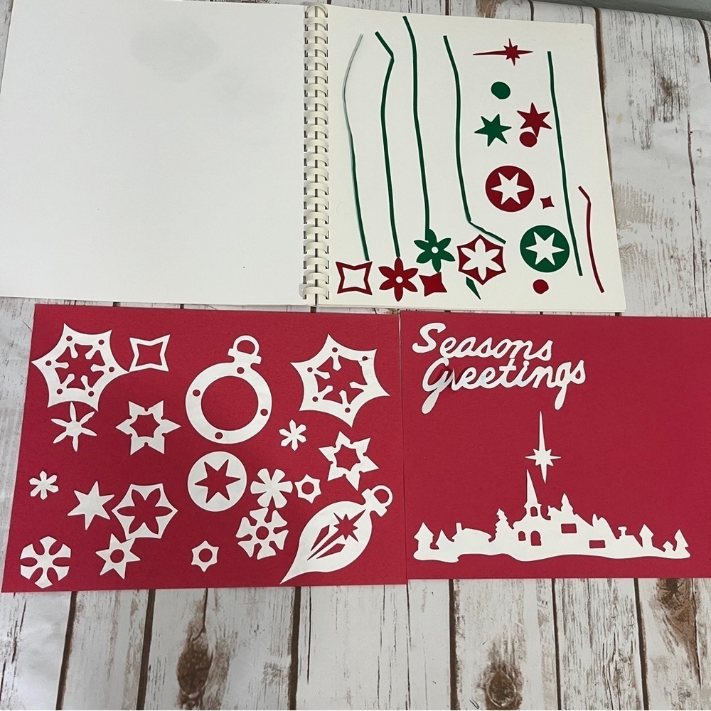 Vintage Christmas Window‎ Cling Decorations Holiday 1980s